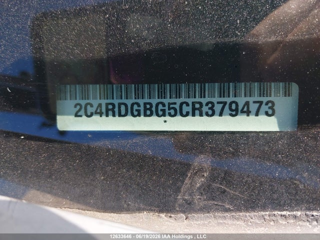 2012 Dodge Grand Caravan Se მანქანა იყიდება აუქციონზე, vin: 2C4RDGBG5CR379473, აუქციონის ნომერი: 12633646