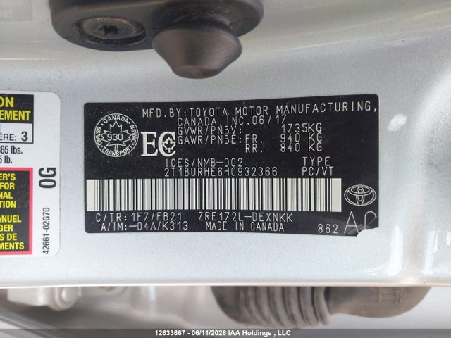 Toyota COROLLA LE 2017 2T1BURHE6HC932366 Image 18