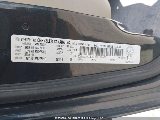 2011 Dodge Grand Caravan მანქანა იყიდება აუქციონზე, vin: 2D4RN4DG1BR774566, აუქციონის ნომერი: 12633670
