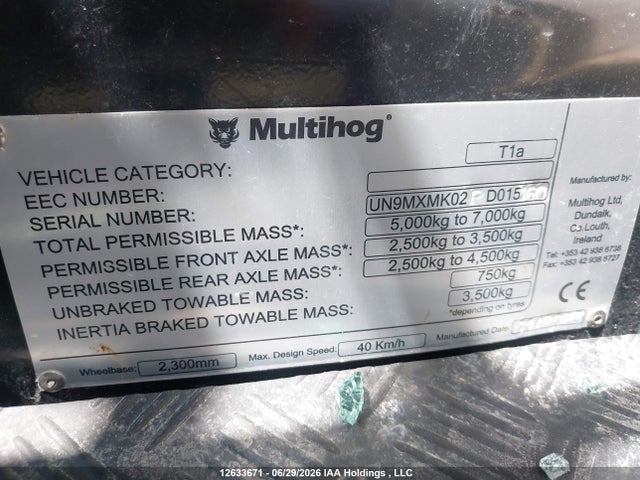 UN9MXMK02PD015160 Multihog Mx130