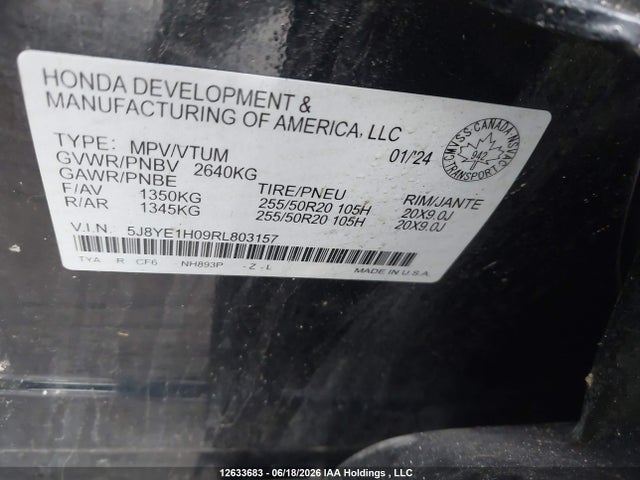 Acura MDX A-SPEC 2024 5J8YE1H09RL803157 Image 9