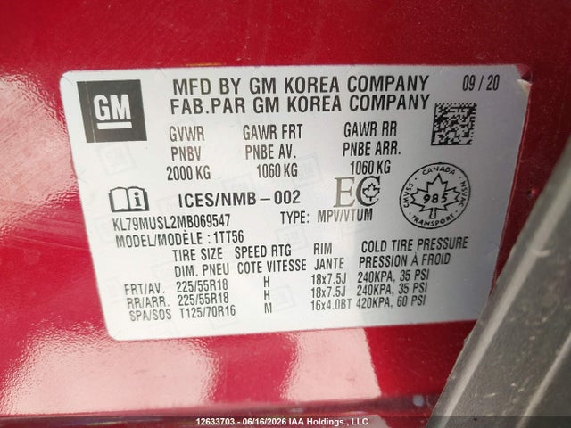 Chevrolet Trailblazer Rs 2021 KL79MUSL2MB069547 Image 18