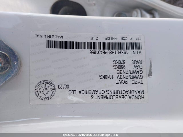Honda Civic 2023 19XFL1H89PE401856 Image 19