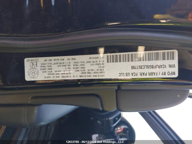 1C4RJFBG6LC357798 Jeep Grand Cherokee Limited X