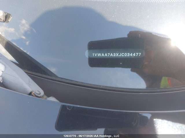 Продаж на аукціоні авто 2018 Volkswagen Passat 2.0 Tsi Trendline+, vin: 1VWAA7A3XJC034477, номер лоту: 12633770