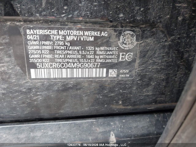 5UXCR6C04M9G90677 BMW X5 Xdrive40i