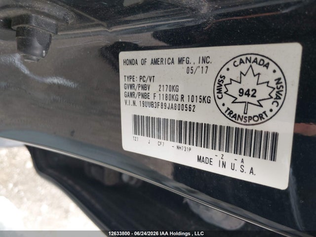 Acura TLX 2018 19UUB3F89JA800562 Image 9