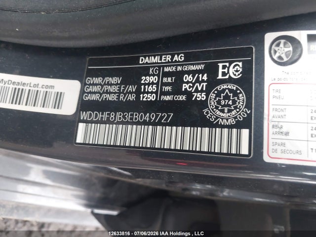2014 Mercedes-benz E 350 4matic მანქანა იყიდება აუქციონზე, vin: WDDHF8JB3EB049727, აუქციონის ნომერი: 12633816