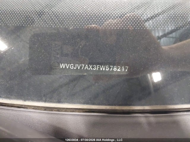 Продаж на аукціоні авто 2015 Volkswagen Tiguan S/se/sel/r-line, vin: WVGJV7AX3FW578217, номер лоту: 12633834