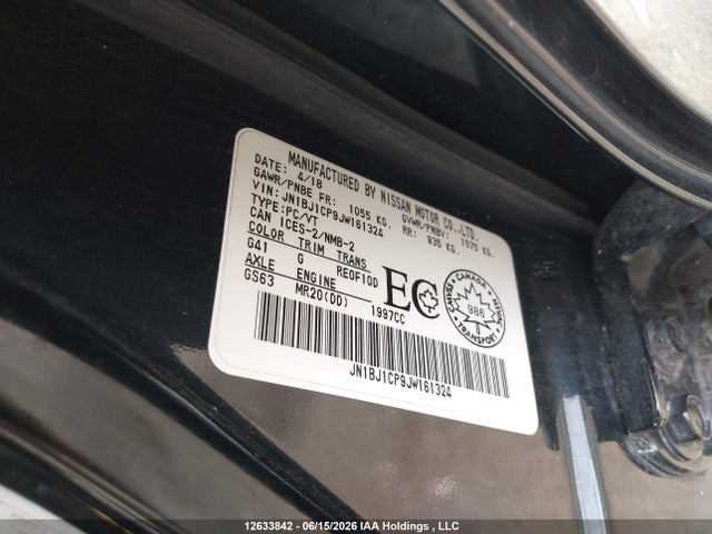 Продаж на аукціоні авто 2018 Nissan Qashqai, vin: JN1BJ1CP9JW161324, номер лоту: 12633842