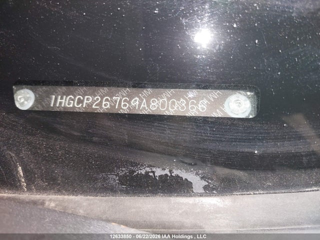 Продажа на аукционе авто 2009 Honda Accord Ex, vin: 1HGCP26769A800366, номер лота: 12633850