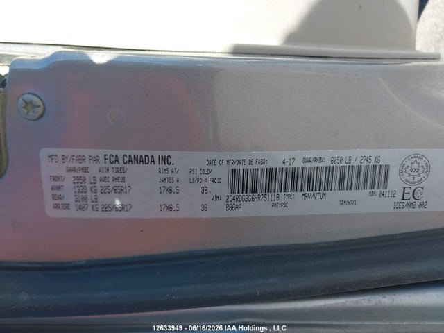 Dodge Grand Caravan Se 2017 2C4RDGBG6HR751118 Image 19