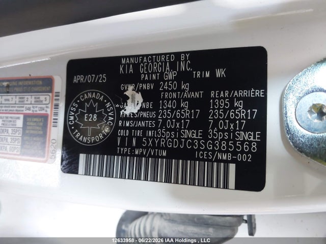 KIA SORENTO LX 2025 5XYRGDJC3SG385568 Image 9
