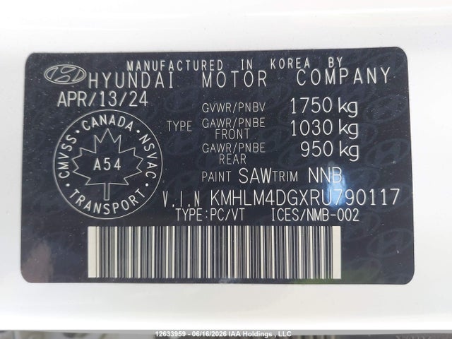 Hyundai ELANTRA SEL 2024 KMHLM4DGXRU790117 Image 9