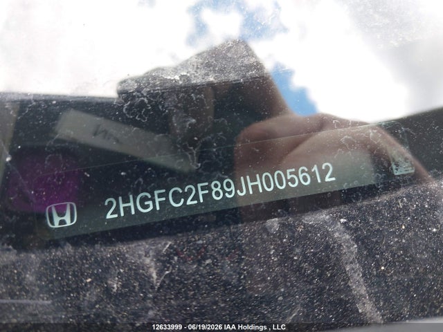Honda CIVIC EX 2018 2HGFC2F89JH005612 Image 9