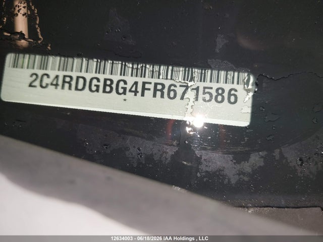 2015 Dodge Grand Caravan Se მანქანა იყიდება აუქციონზე, vin: 2C4RDGBG4FR671586, აუქციონის ნომერი: 12634003