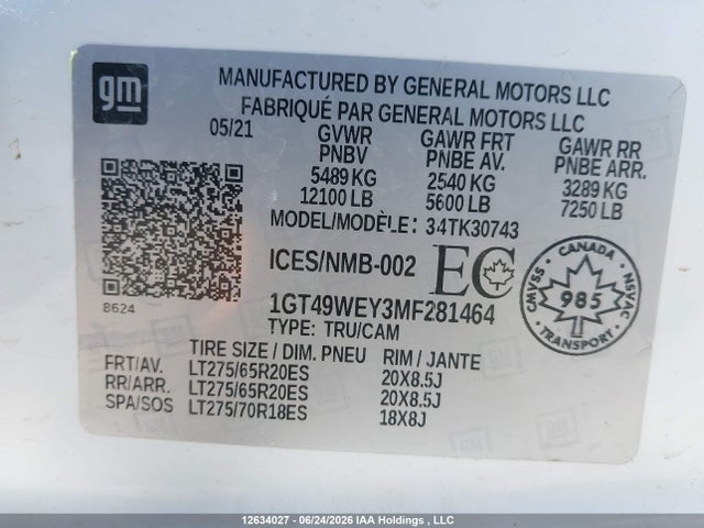 GMC Sierra K3500 Denali 2021 1GT49WEY3MF281464 Image 17