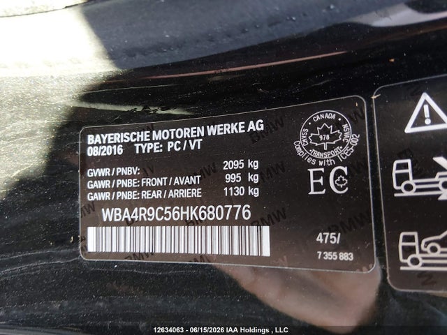 Aukcja sprzedaży 2017 Bmw 430xi, vin: WBA4R9C56HK680776, numer aukcji: 12634063