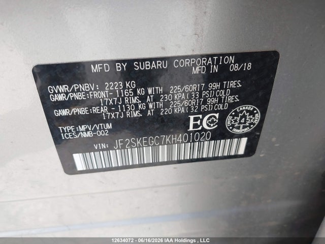 Subaru Forester Premium 2019 JF2SKEGC7KH401020 Image 9