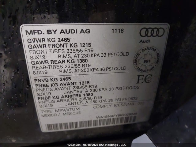 Audi Q5 45 Progressiv 2019 WA1BNAFY8K2029048 Image 9