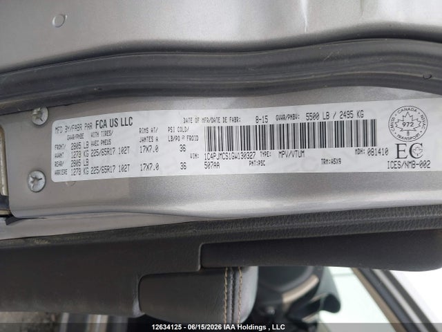 Продаж на аукціоні авто 2016 Jeep Cherokee Latitude, vin: 1C4PJMCS1GW130327, номер лоту: 12634125