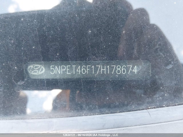 12634131 :رقم المزاد ، 5NPET46F17H178674 vin ، 2007 Hyundai Sonata Gl V6/gls V6 مزاد بيع
