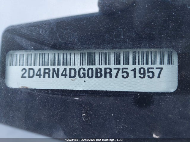12634160 :رقم المزاد ، 2D4RN4DG0BR751957 vin ، 2011 Dodge Grand Caravan Express مزاد بيع