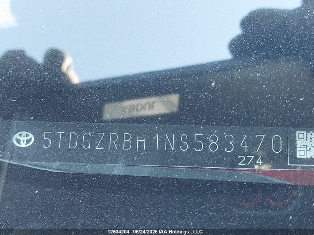 5TDGZRBH1NS583470 Toyota Highlander Xle
