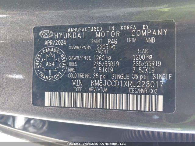 Hyundai Tucson Ultimate Awd 2024 KM8JCCD1XRU223017 Image 9
