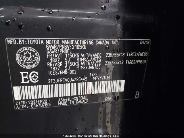 Toyota RAV4 SE 2018 2T3JFREV0JW785449 Image 18