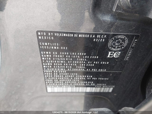 3VV8C7B21SM035715 Volkswagen Taos Trendline