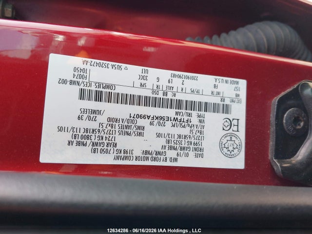 Ford F-150 Xlt 2019 1FTFW1E56KFA99071 Image 20