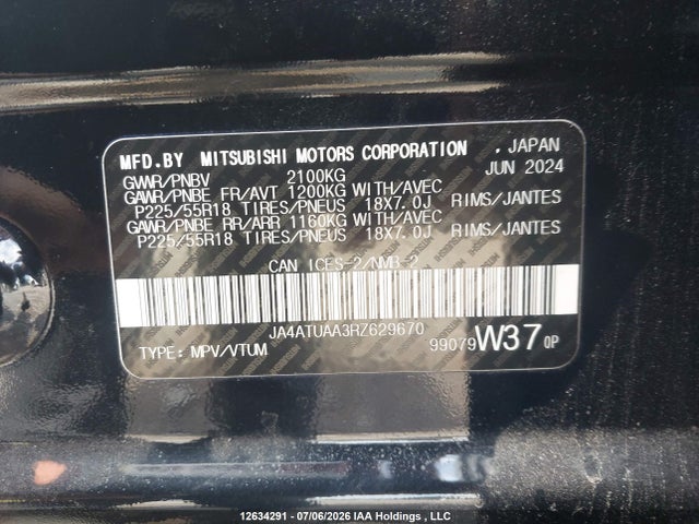 Mitsubishi Eclipse Cross 2024 JA4ATUAA3RZ629670 Image 9