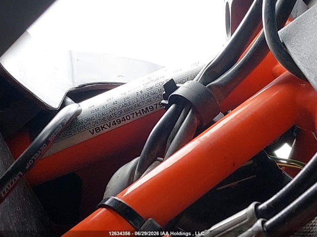 2017 Ktm 1090 Adventure R მანქანა იყიდება აუქციონზე, vin: VBKV49407HM979267, აუქციონის ნომერი: 12634356