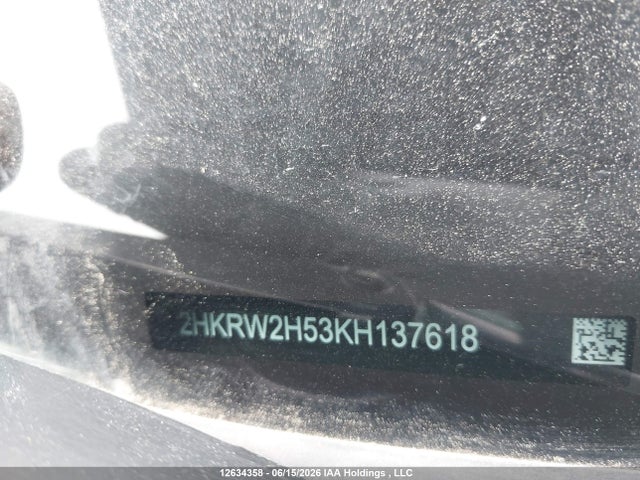 12634358 :رقم المزاد ، 2HKRW2H53KH137618 vin ، 2019 Honda Cr-v Ex مزاد بيع