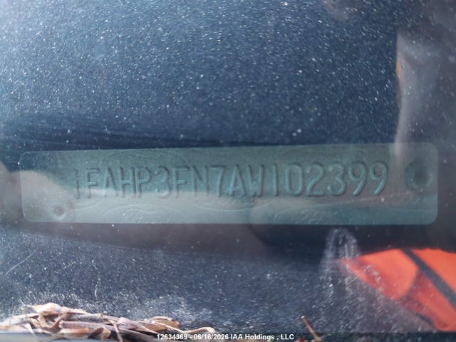 2010 Ford Focus მანქანა იყიდება აუქციონზე, vin: 1FAHP3FN7AW102399, აუქციონის ნომერი: 12634369