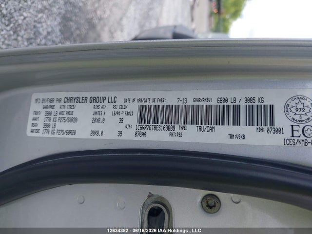 RAM 1500 Slt 2014 1C6RR7GT8ES103689 Image 9