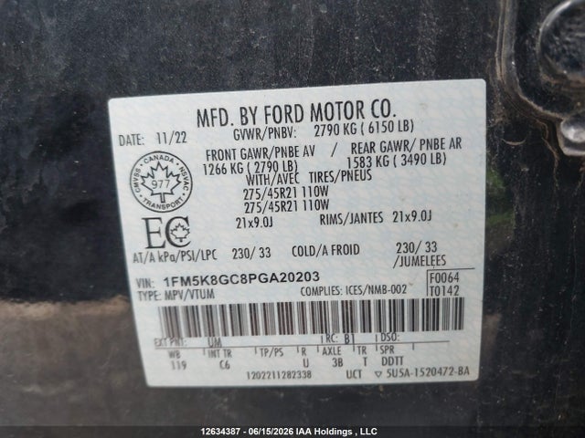 Ford Explorer St 2023 1FM5K8GC8PGA20203 Image 18