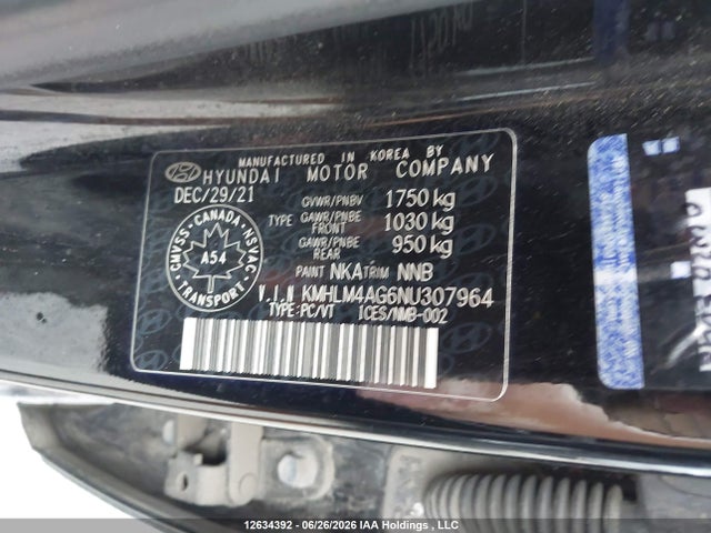 Hyundai Elantra 2022 KMHLM4AG6NU307964 Image 18