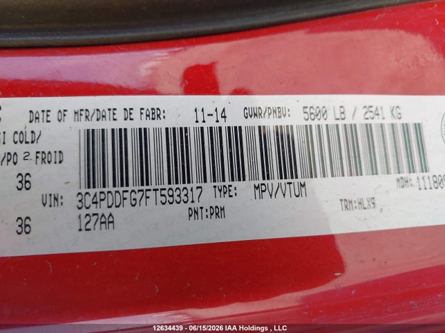 Dodge Journey R/t 2015 3C4PDDFG7FT593317 Image 18