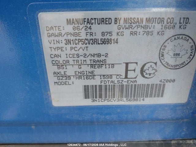 Nissan KICKS SV 2024 3N1CP5CV3RL569814 Image 9