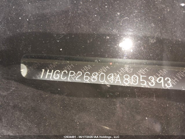 Aukcja sprzedaży 2009 Honda Accord Exl, vin: 1HGCP26809A805393, numer aukcji: 12634491