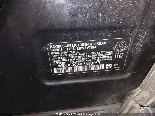 WBXJG9C04L5N93159 BMW X1 Xdrive28i