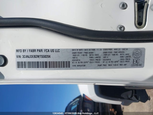 Jeep Compass 2021 3C4NJDEB2MT558204 Image 9