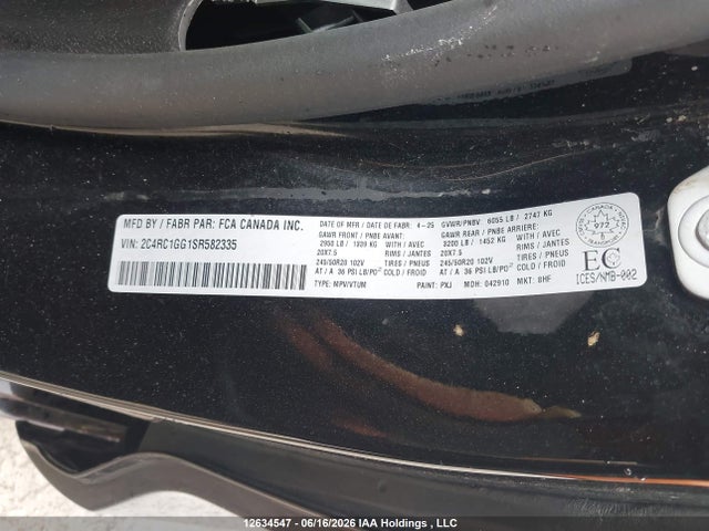 Продаж на аукціоні авто 2025 Chrysler Pacifica Limited, vin: 2C4RC1GG1SR582335, номер лоту: 12634547