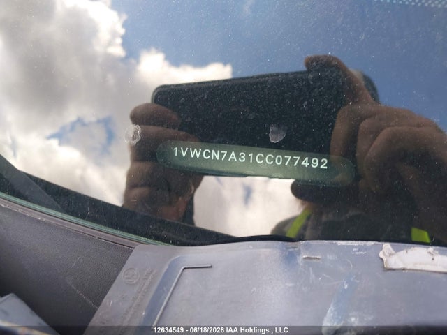 12634549 :رقم المزاد ، 1VWCN7A31CC077492 vin ، 2012 Volkswagen Passat 2.0 Tdi Highline مزاد بيع