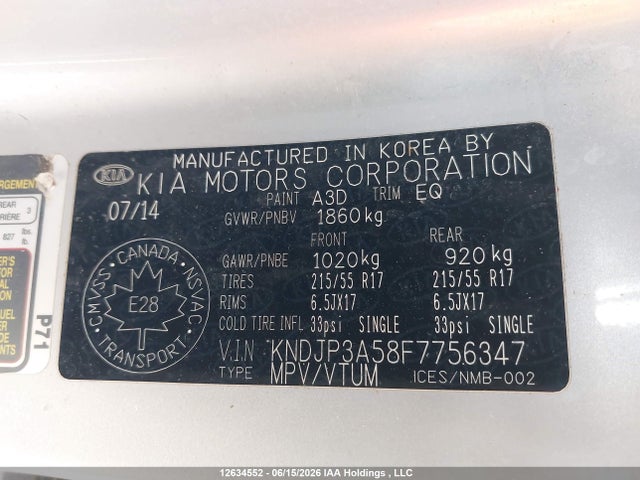 Auction sale of the 2015 Kia Soul Ex/ex+/ex+ Eco, vin: KNDJP3A58F7756347, lot number: 12634552
