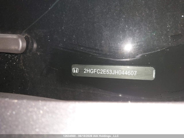 Продажа на аукционе авто 2018 Honda Civic Lx, vin: 2HGFC2E53JH044607, номер лота: 12634568