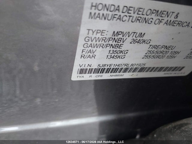 2024 Acura Mdx A-spec მანქანა იყიდება აუქციონზე, vin: 5J8YE1H07RL801925, აუქციონის ნომერი: 12634571