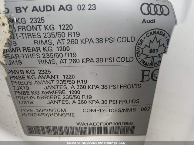 Audi Q3 45 Komfort 2023 WA1AECF30P1091956 Image 9